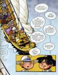 In the boat with her pal, Brandon. Two Bad Pilgrims by Kathryn Lasky (Viking 2009) Color by Vince Dorse.